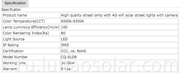 Solar Light With Camera Parameter